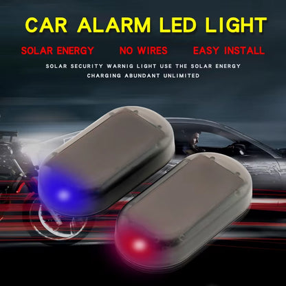 LED Solar-Powered Security Warning Light - Anti-Theft Flashing Alarm System for Vehicles